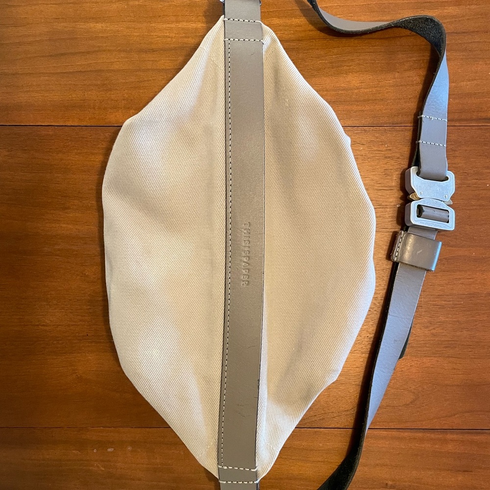 Thisispaper Transfer Bag - Rare Light Grey Waxed Cotton
